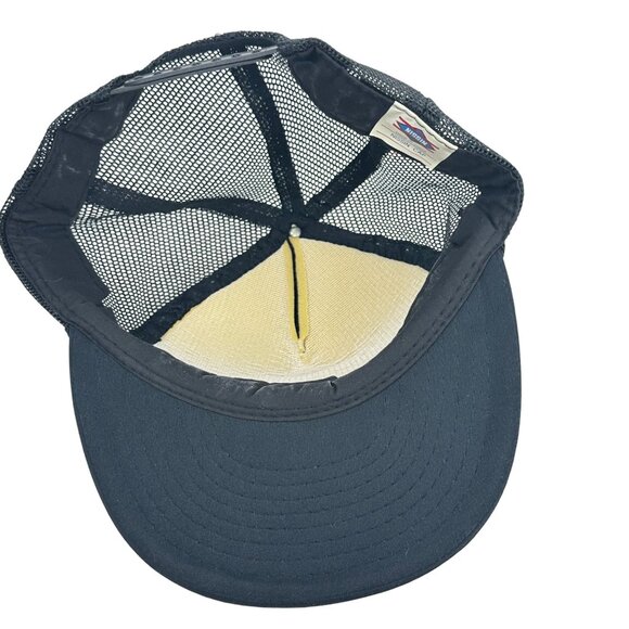 Vintage Nissin Davey Allison Snapback Baseball Hat Cap #28 OSFA Blue NASCAR - Picture 7 of 16